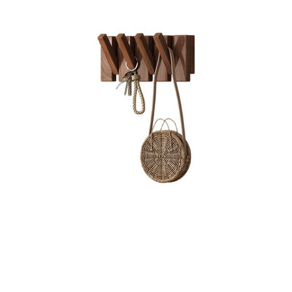 Wandgarderobe aus Gummibaum-Holz