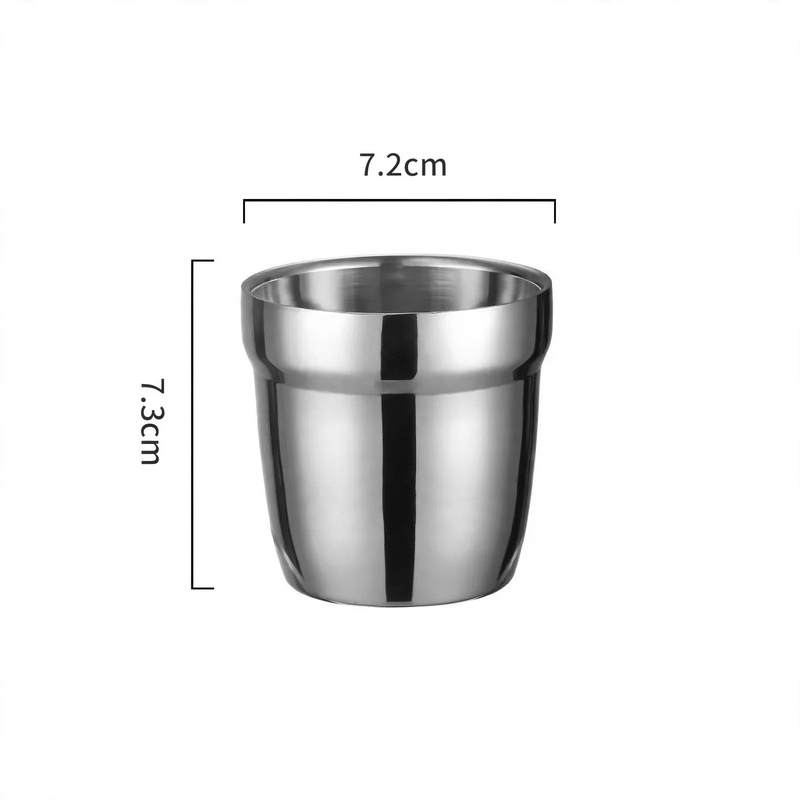 Doppelwandiger Edelstahlbecher, 175–260 ml
