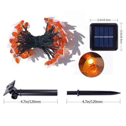 Solar-Lichterkette mit Bienenmotiven