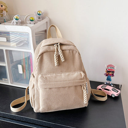 Großer PU-Rucksack, leicht, einfarbig