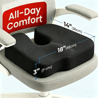 Sitzkissen mit Gedächtnisschaum und Gel, atmungsaktiv