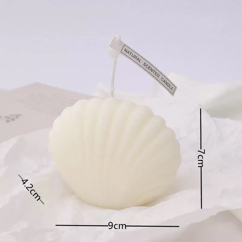 Nordische Duftkerze, Muschelform, handgefertigt