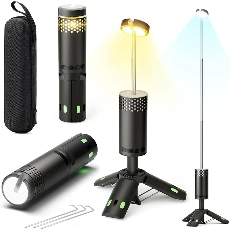Brehn | Camping-Laterne mit Stativ wiederaufladbares LED-Licht