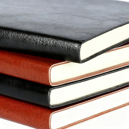 A5-Notizbuch, Echtleder, 100g Papier