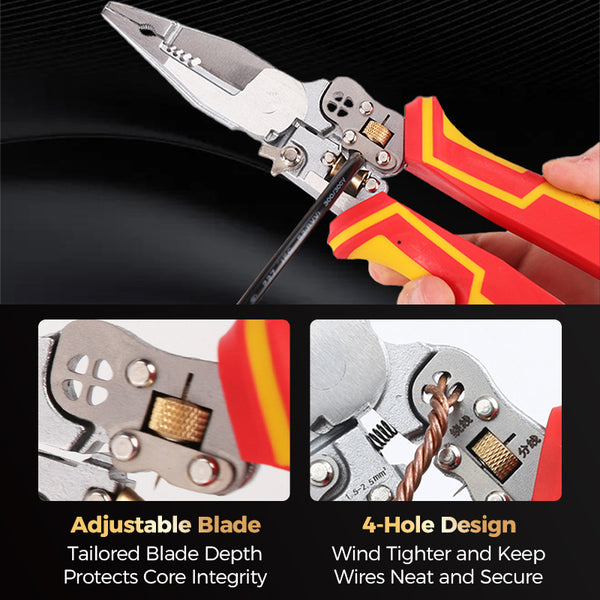 All-in-One Abisolierzange | Perfekt für das Wickeln und Spalten von Draht | Brehn