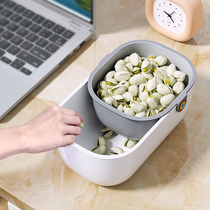 Praktische Snackschüssel | 2-stufiges Design für sauberes Snacken | Brehn