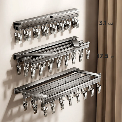 Wäschetrockner mit Klammern, Aluminium, Modell 707-016-1A