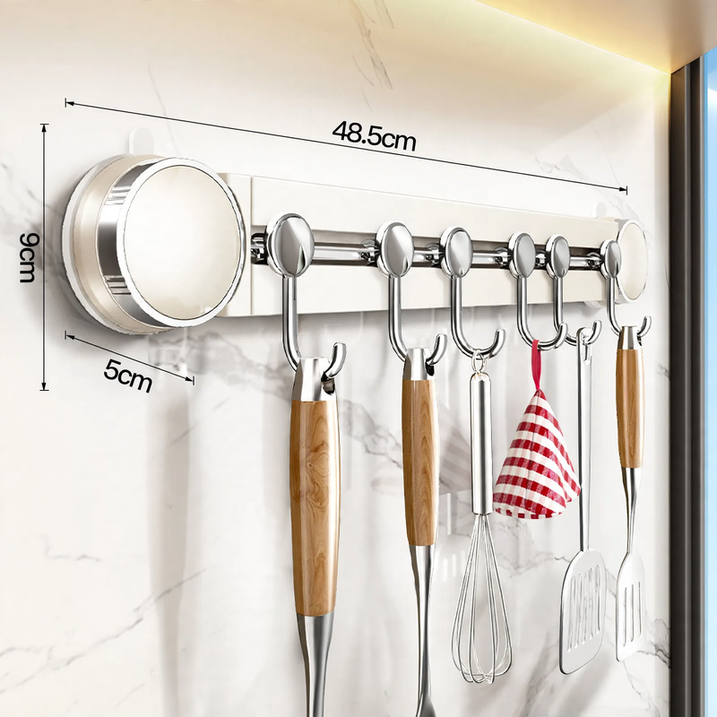 Wandmontage-Regal mit Haken, 6–10 Haken