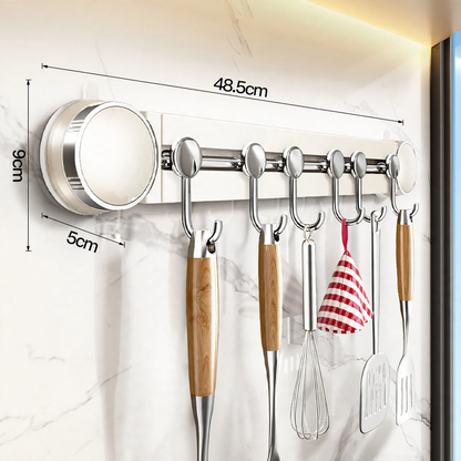 Wandmontage-Regal mit Haken, 6–10 Haken