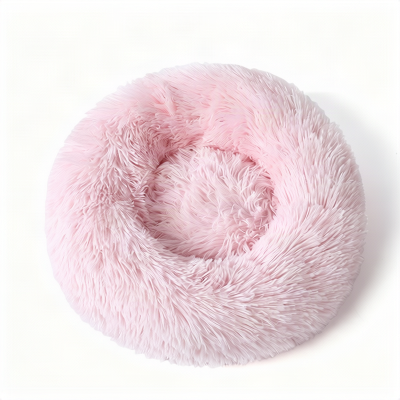 Flauschiges Katzenbett, rund, wärmend