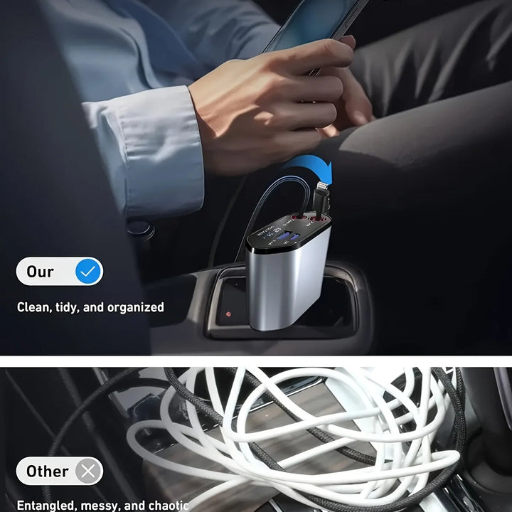 Faltbares Auto Ladegerät mit USB-C und USB-A – 120W Schnellladung | Brehn