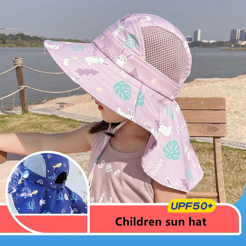 Brehn | Kinder Sonnenhut mit UPF 50+ - Verstellbare Kinnbänder und Breite Krempe