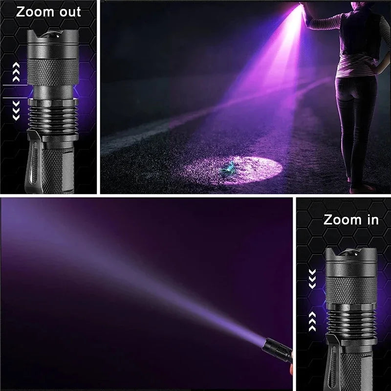 LED UV Flashlight - Ultraviolet Inspection Lamp for Pet Urine and Stain Detection