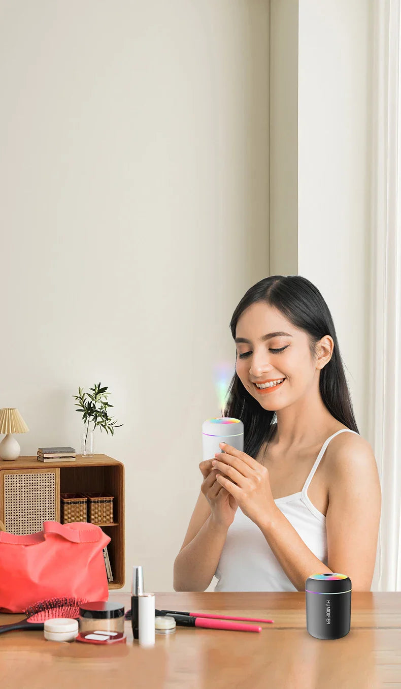 Brehn | MINI LUFTBEFEUCHTER MIT AROMATHERAPIE - USB-BETRIEBEN - PERFEKT FÜR AUTO UND SCHLAFZIMMER