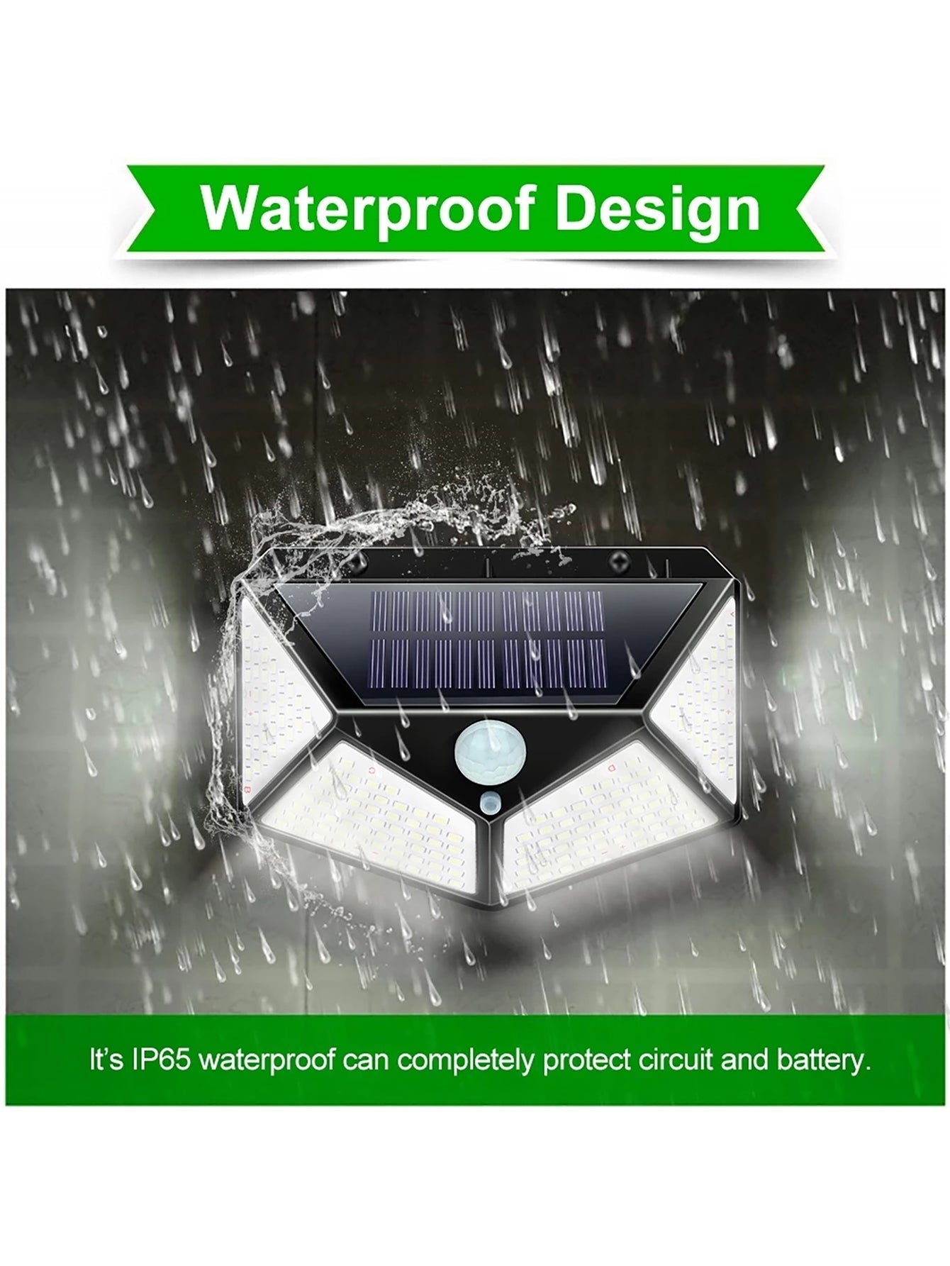 MULTIFUNKTIONALE SOLARLAMPE - WASSERFESTE LED-GARTENLAMPE MIT BEWEGUNGSMELDER | Brehn