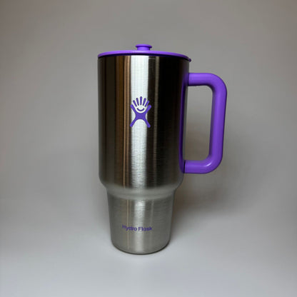 Isolierbecher 946 ml, Edelstahl, mit Henkel und Strohhalm