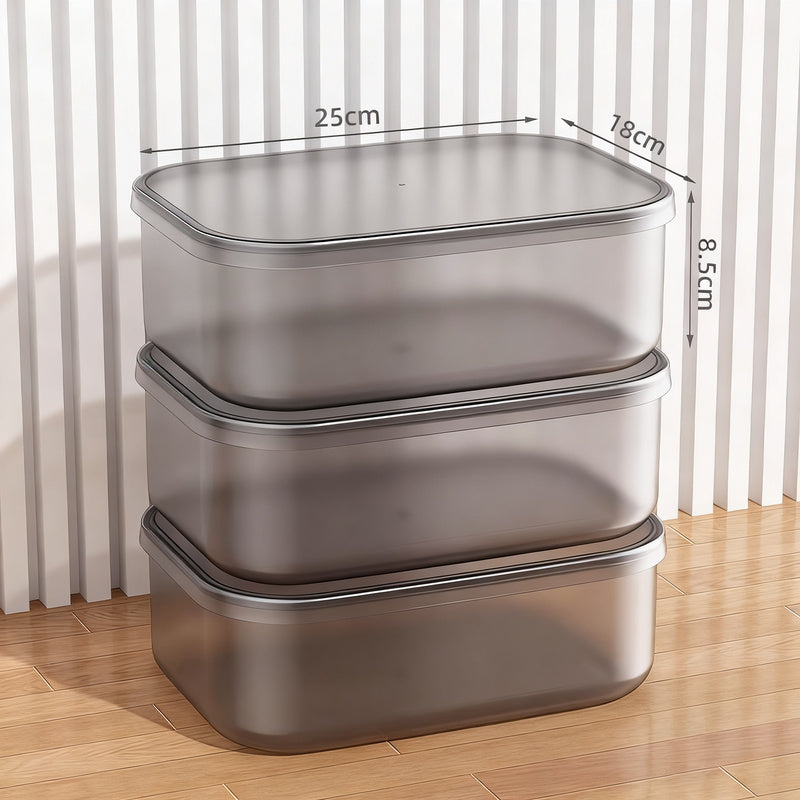 Transparente Aufbewahrungsbox aus Kunststoff