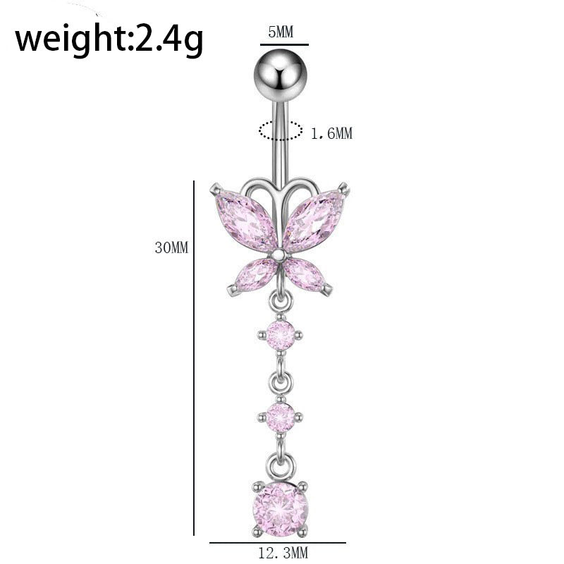 Titan-Piercingstab, flache Basis, Innengewinde