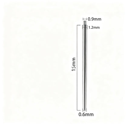 Titan-Piercingstab, flache Basis, Innengewinde