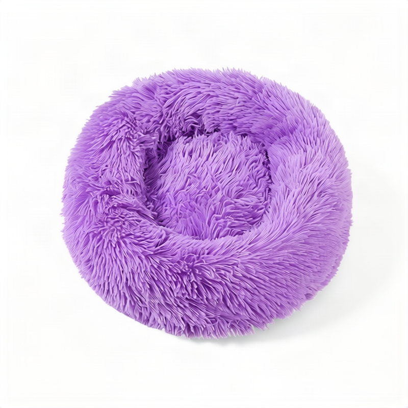 Flauschiges Katzenbett, rund, wärmend