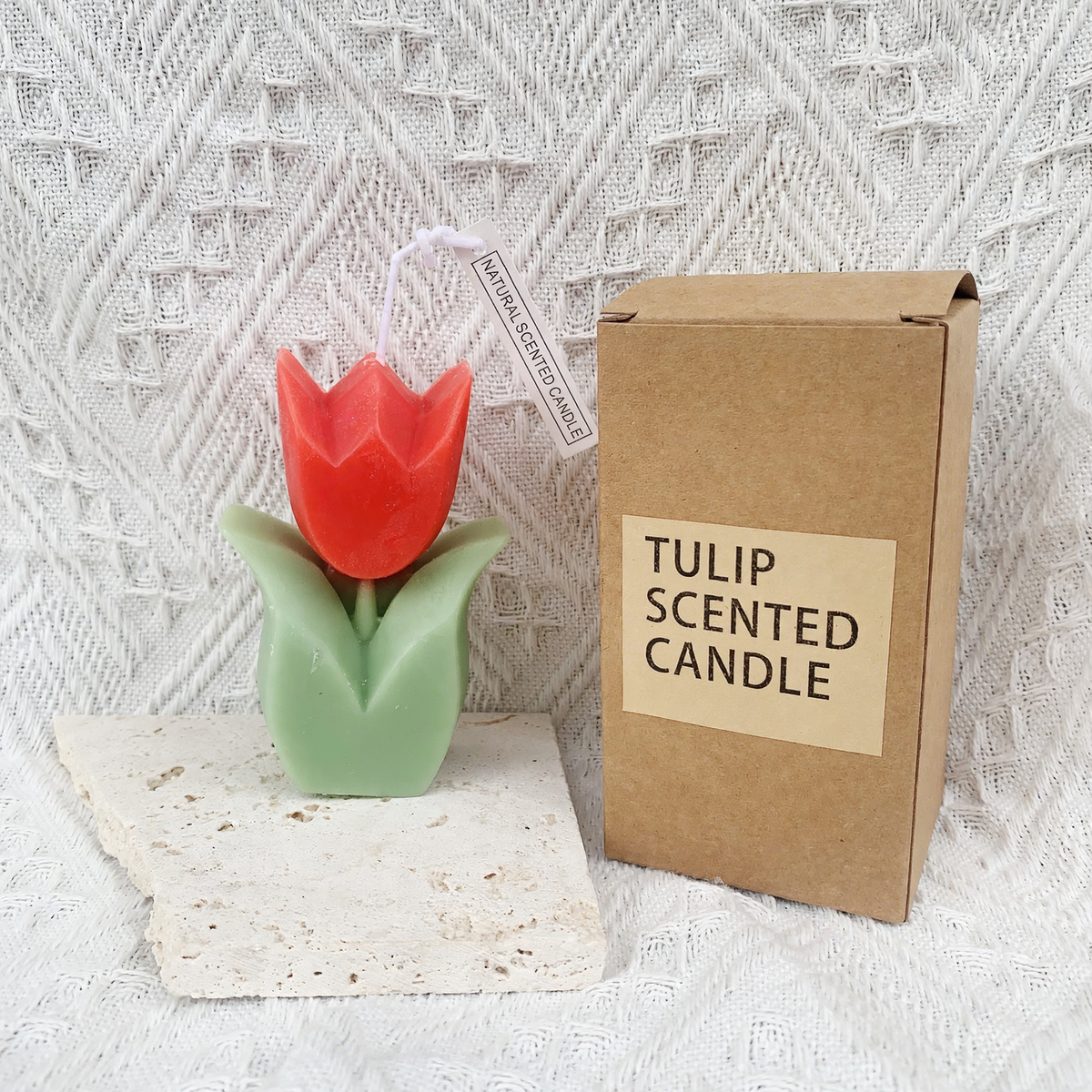 Handgeferti Duftkerze, Tulpenform, Sojawachs