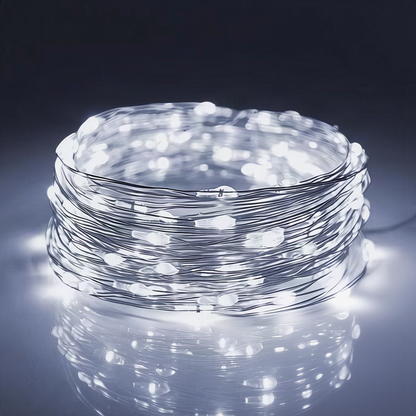 LED-Lichterkette, 10 m, 100 Lichter, USB/Batterie