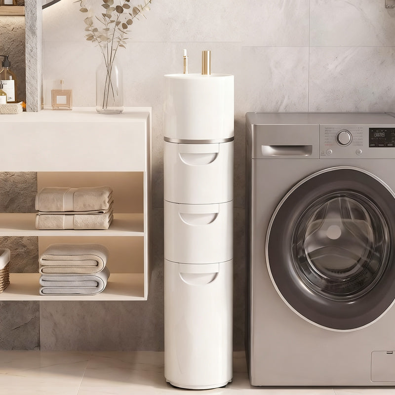Schmales Badezimmer-Schubladenschrank, PP-Kunststoff