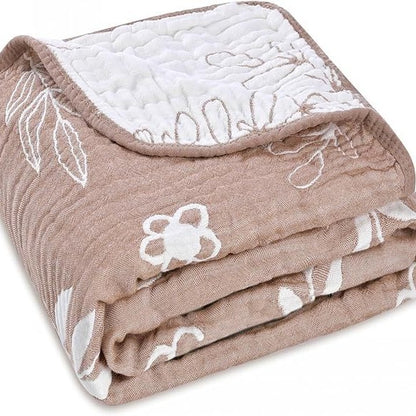 Babydecke aus Baumwolle, 6-lagig, 103 x 103 cm