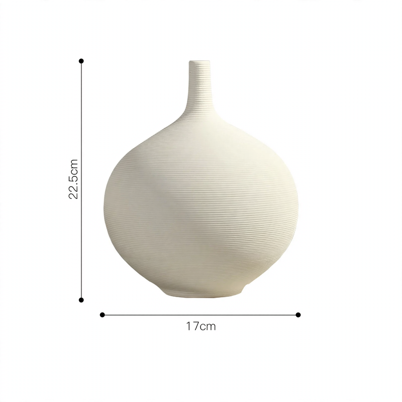 Keramik-Blumenvase, modern, weiß