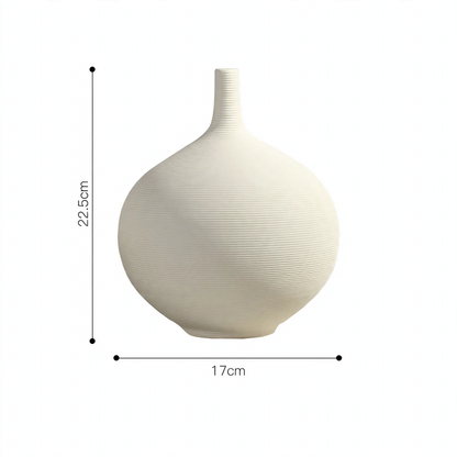 Keramik-Blumenvase, modern, weiß