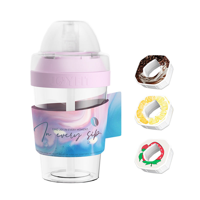 Sporttrinkflasche mit Strohhalm, 400 ml
