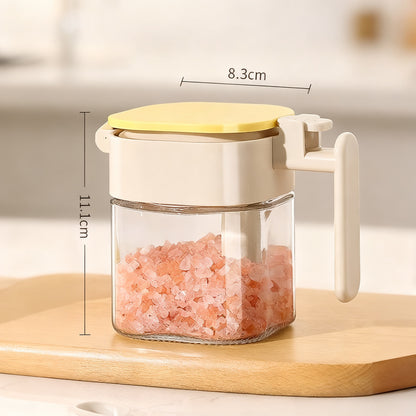 Gewürzglas mit Löffel, Glas, luftdicht