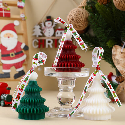 Dekorative Weihnachtskerze aus Sojawachs