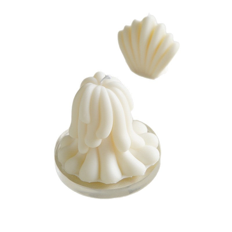 Nordische Duftkerze, Muschelform, handgefertigt