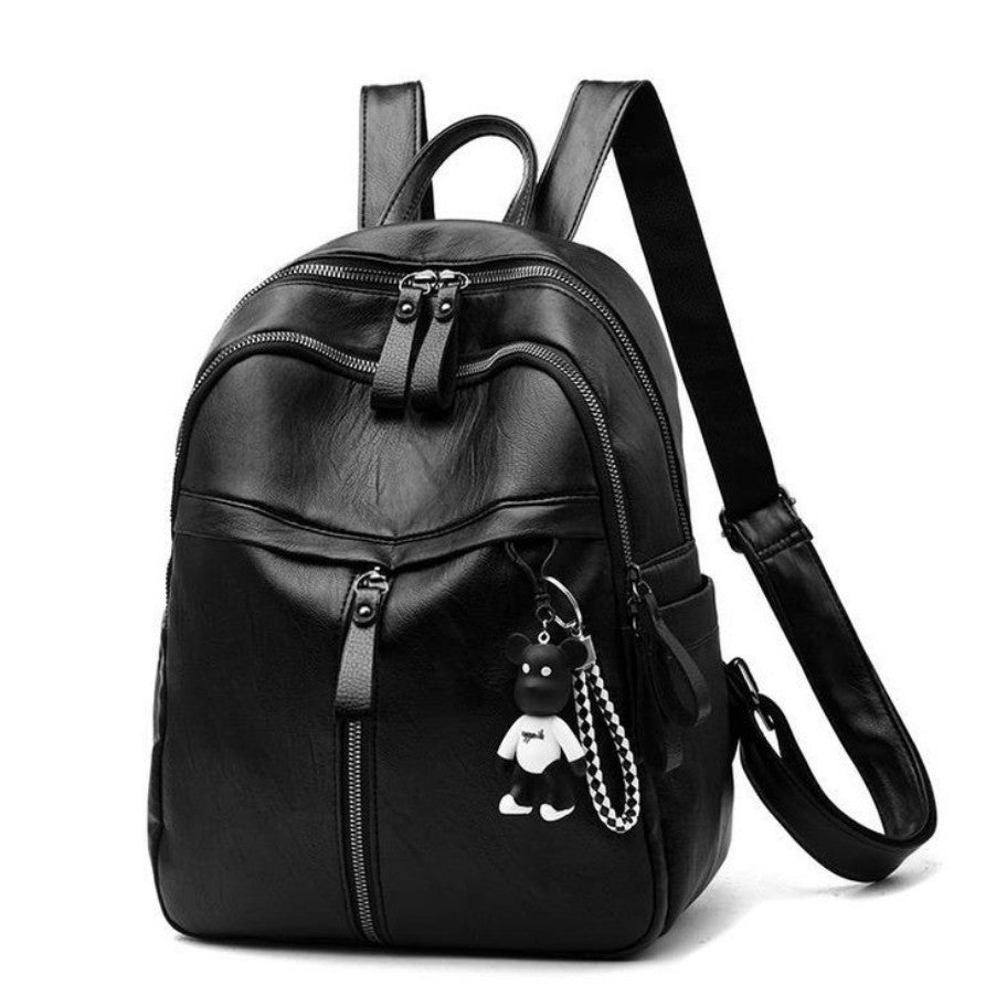 Doppelschulter-Rucksack mit weichem Kunstleder-Look