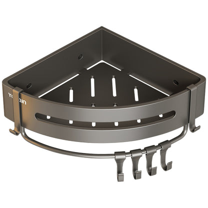 Badezimmer-Eckregal aus Edelstahl und Aluminium