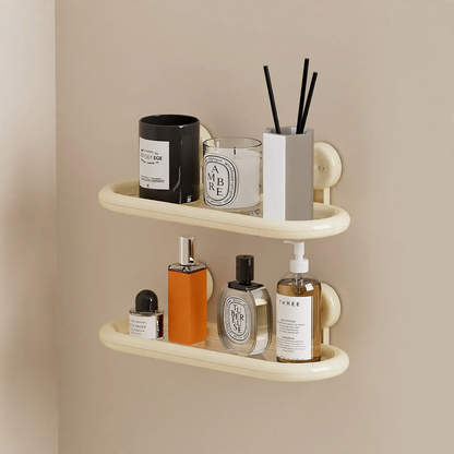 Badezimmer-Wandregal mit Saugnapf, ablaufbar