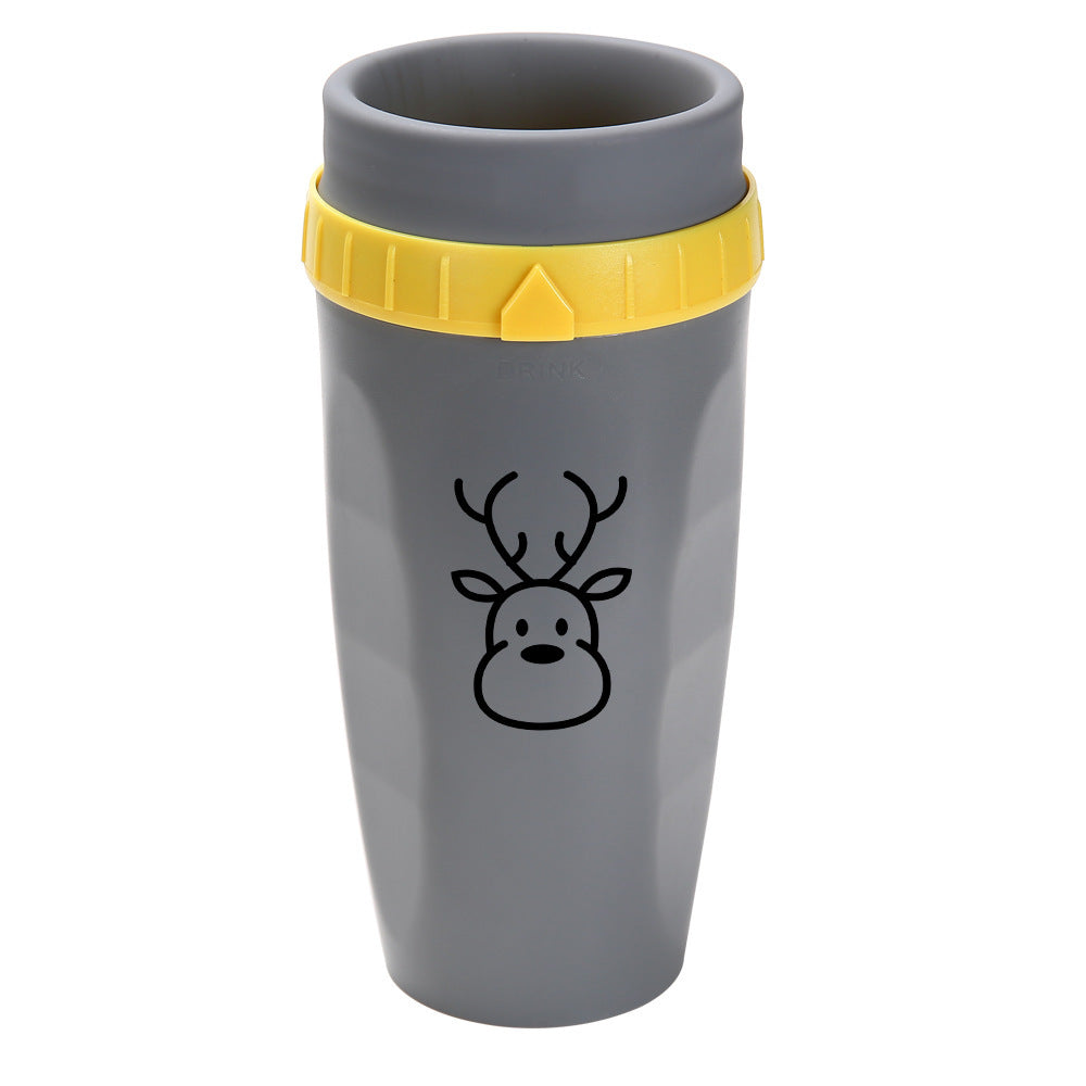 Tragbarer Trinkbecher mit Strohhalm, 300 ml