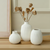 Keramikblumenvase, Landhausstil, Webstruktur