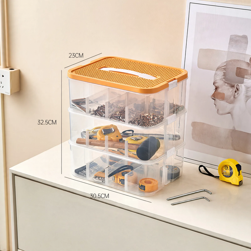 Organizer-Box mit Fächern, Edelstahl, Modell yz-3271-2