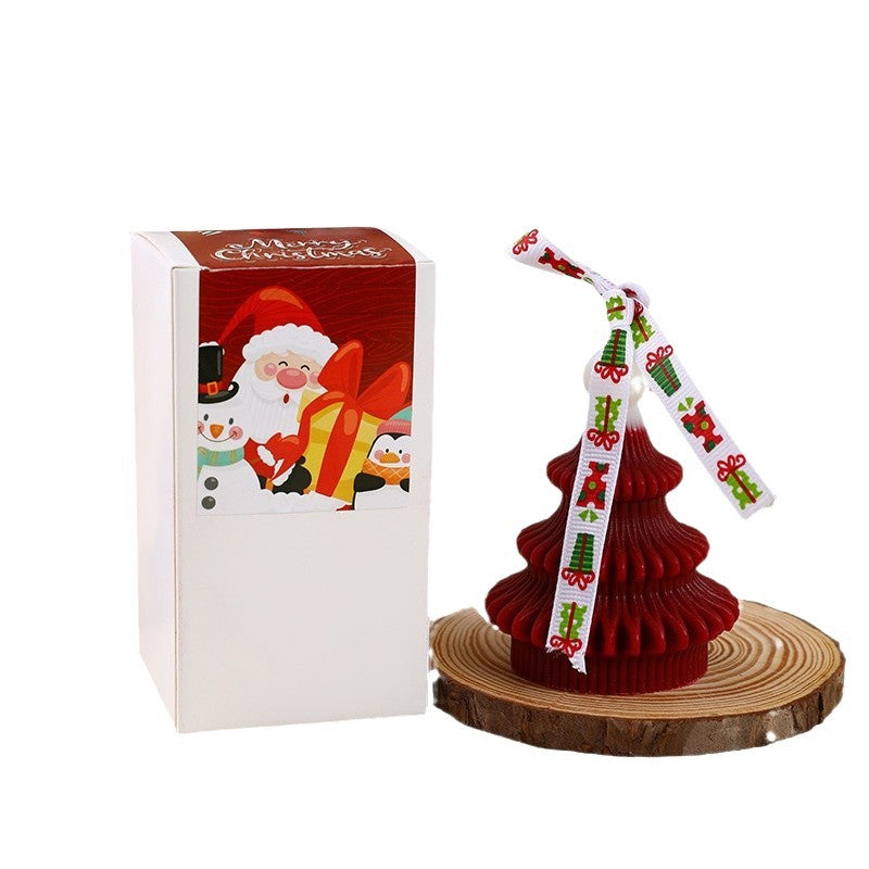 Dekorative Weihnachtskerze aus Sojawachs