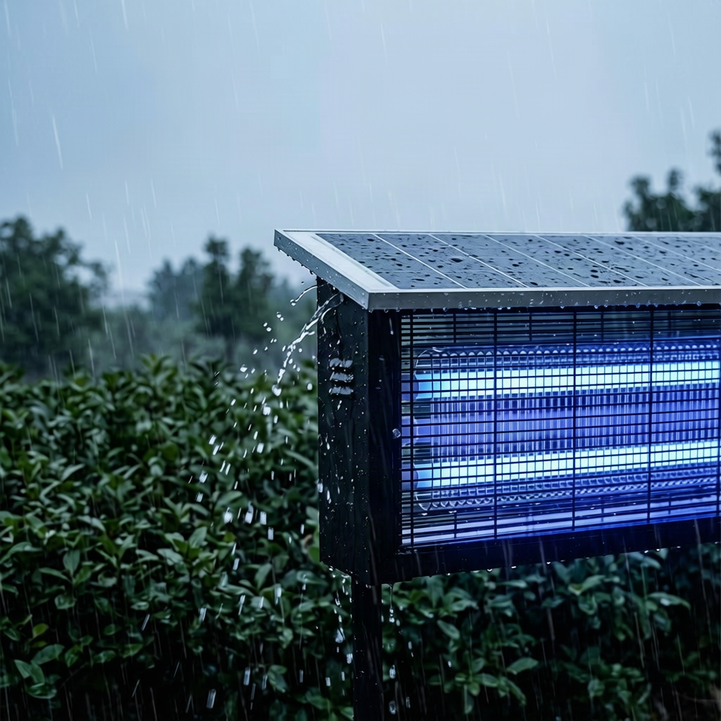 Solar-Insektenvernichter für außen, LED, mit Akku
