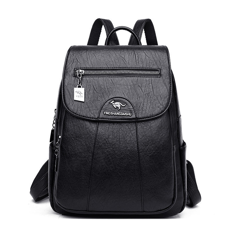 Damen-Rucksack, PU-Leder, Vintage-Stil