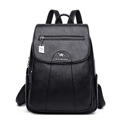 Damen-Rucksack, PU-Leder, Vintage-Stil