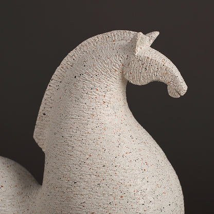 Abstrakte Pferdefigur aus Kunstharz, moderner Stil