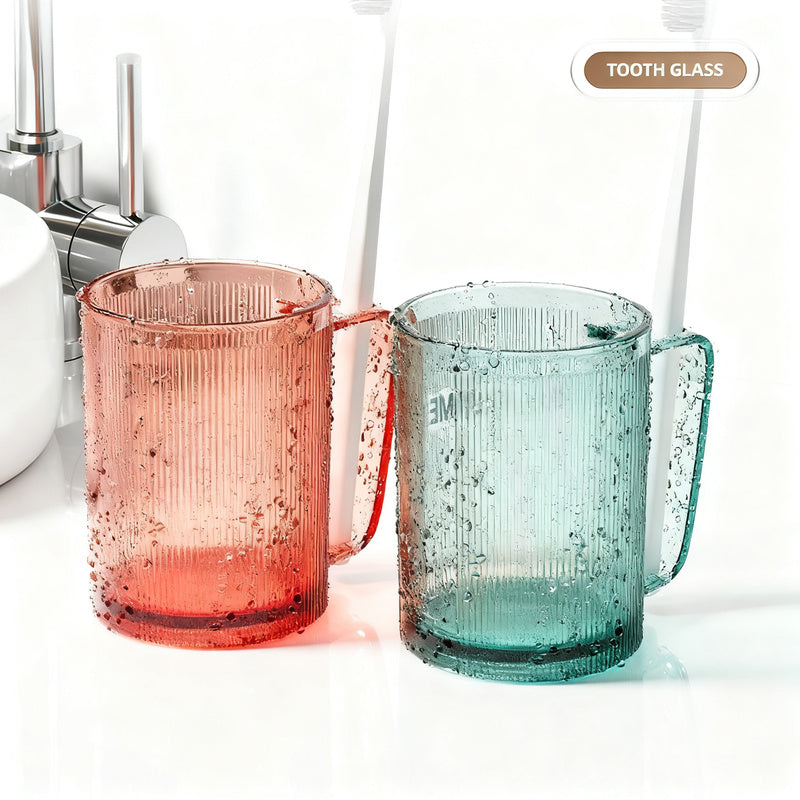 Zahnputzbecher mit Griff, Kunststoff, 51–100 ml