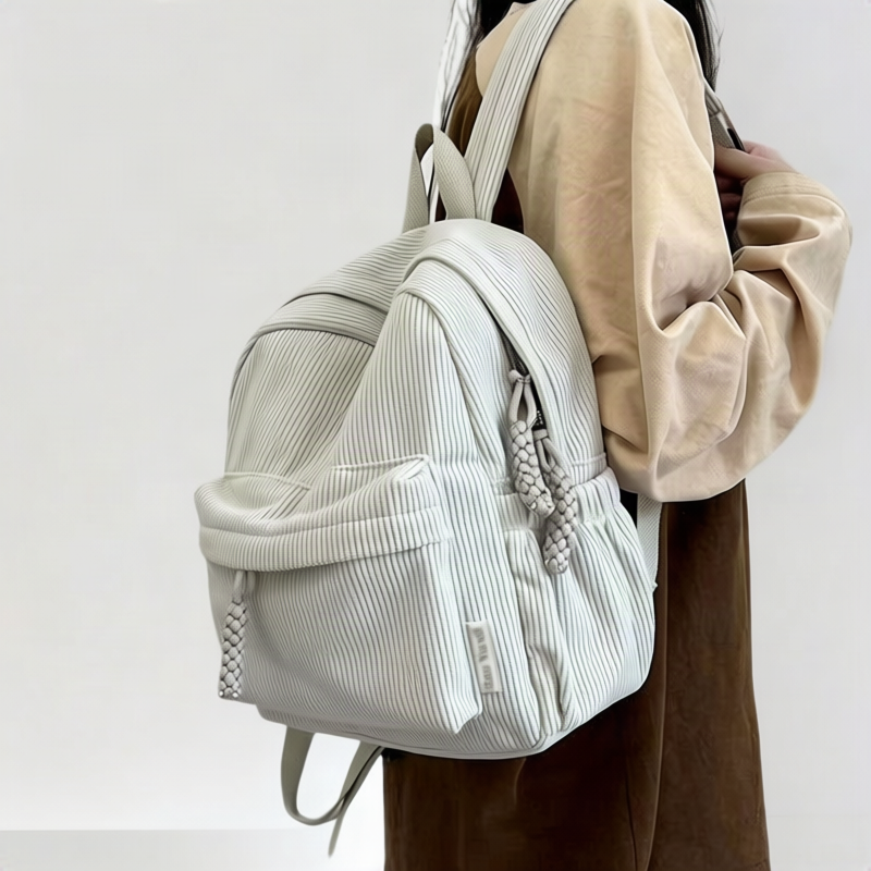 Damen-Rucksack, Cord, 20–35 L, für 13-Zoll-Laptop