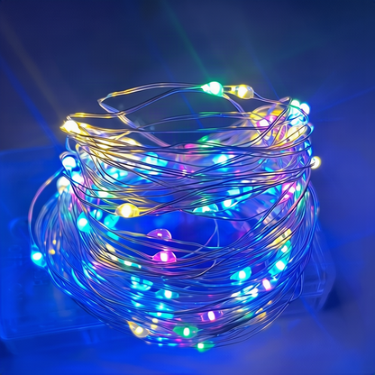 LED-Lichterkette, 10 m, 100 Lichter, USB/Batterie