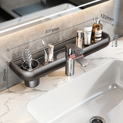 Badezimmer-Ablage für Waschbecken, 50 cm, Aluminium