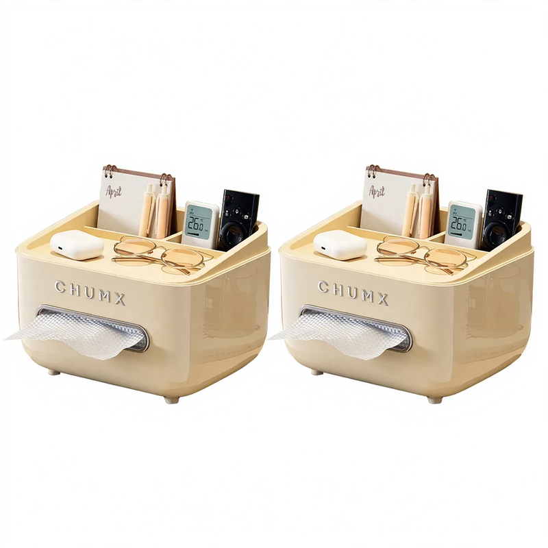 Kunststoff-Taschentuchbox CD2390 mit Stauraum
